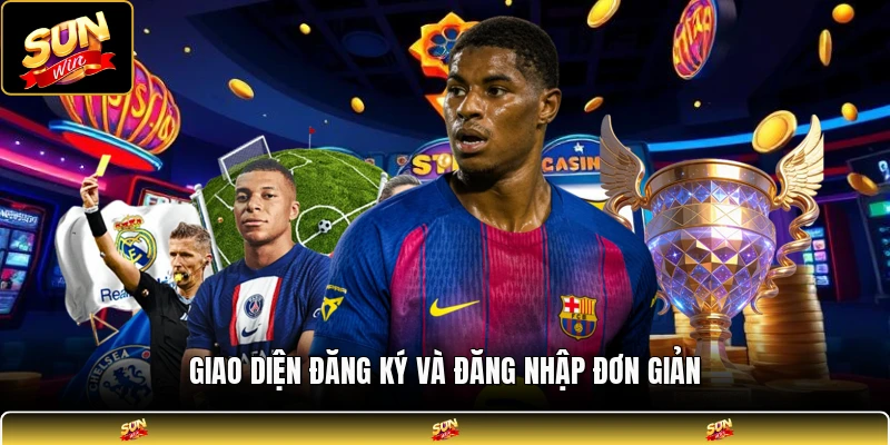 Giao diện đăng ký và đăng nhập đơn giản